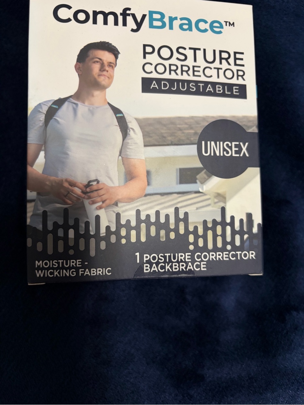 ComfyBrace Adjustable Posture Corrector Backbrace - Black